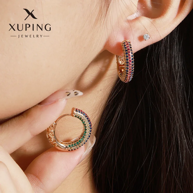 Boucles D'oreilles Créoles En Alliage Doré - Occasion 26 Grammes