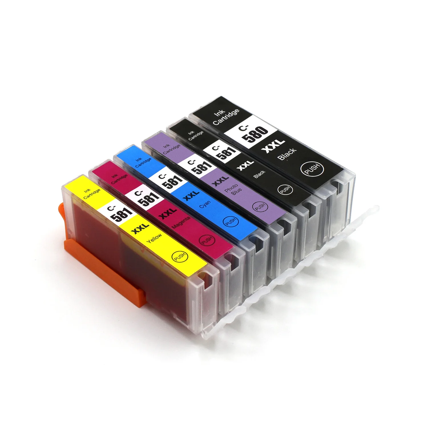 580XXL Compatible refill ink cartridges with one time chip for Canon Pixma TS8250 CLI-581 PGI-580 PGI580 CLI581 PGI 580 CLI 581
