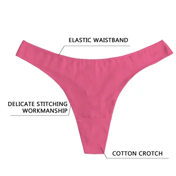 Women Sexy women's underwear T-back Brief Fashion Girls Hot panties G-String breathable Sports lingerie underwear for women