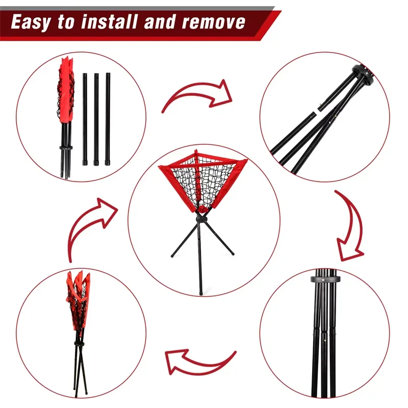 Training Equipment Detachable Batting Rack Practice Pitching Ball Storage Baseball Softball Coaching Accessories