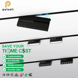 PULUOTI CE RoHS Rail Light 220 Volt Shapeable LED Track Lighting for Gallery Showroom Printing Museum H40mm  Aluminum Strips