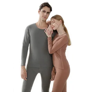 Factory Supply Cashmere Silk Velvet Suit Men Women Bottoming Shirt Autumn Clothes Pants Warm Thermal Underwear