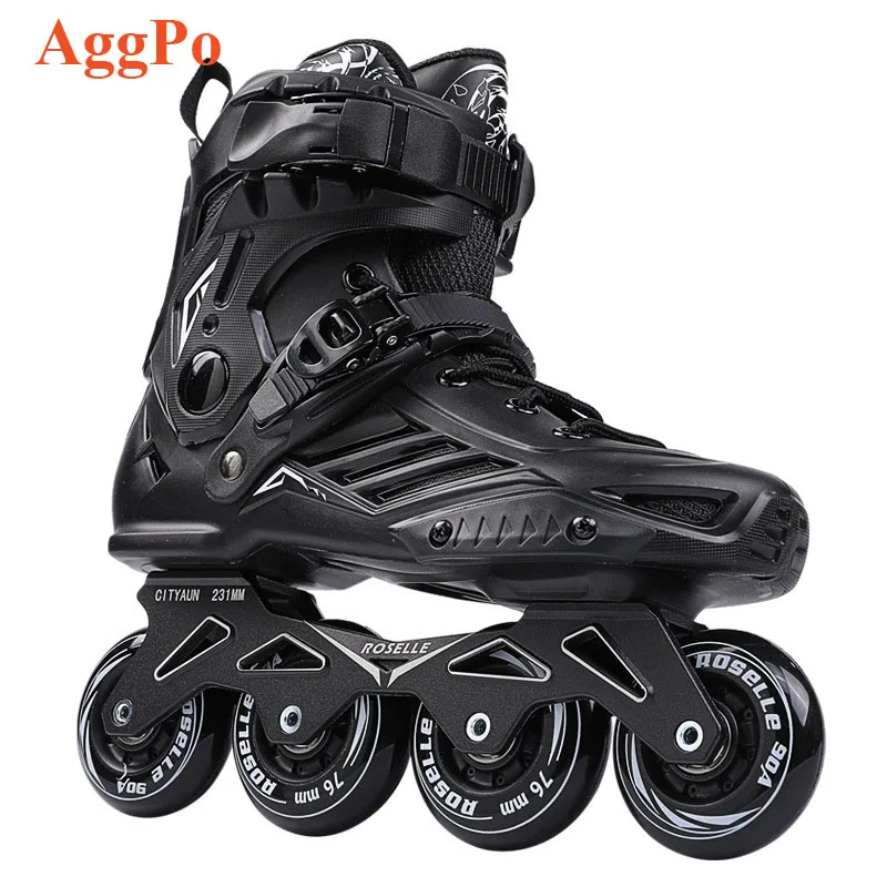 Black Professional Inline Roller Skates Unisex - Buy Roller Skates,Skating  Shoes,Inline Skates Product on 