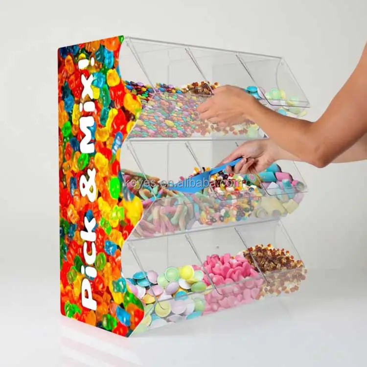 Wholesale Custom Candy Store Counter Top Acrylic Display Racks