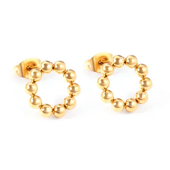 Indian Jewellery Gold Plated Personalized Stainless Steel Fashion Stud Earring for Women