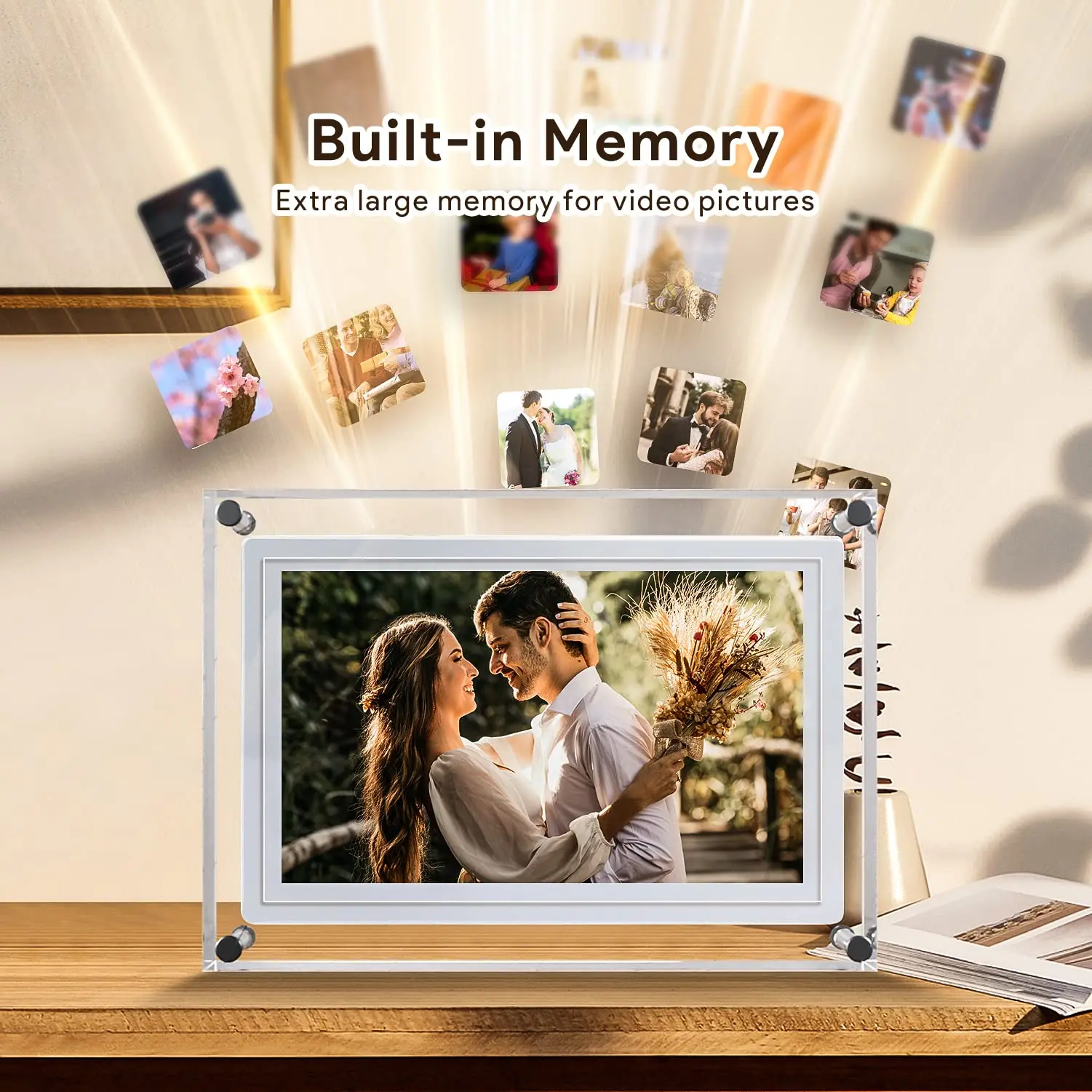 公式写真Ｃ Desktop Frameo 10.1 Inch WiFi Acrylic Digital Photo Frame