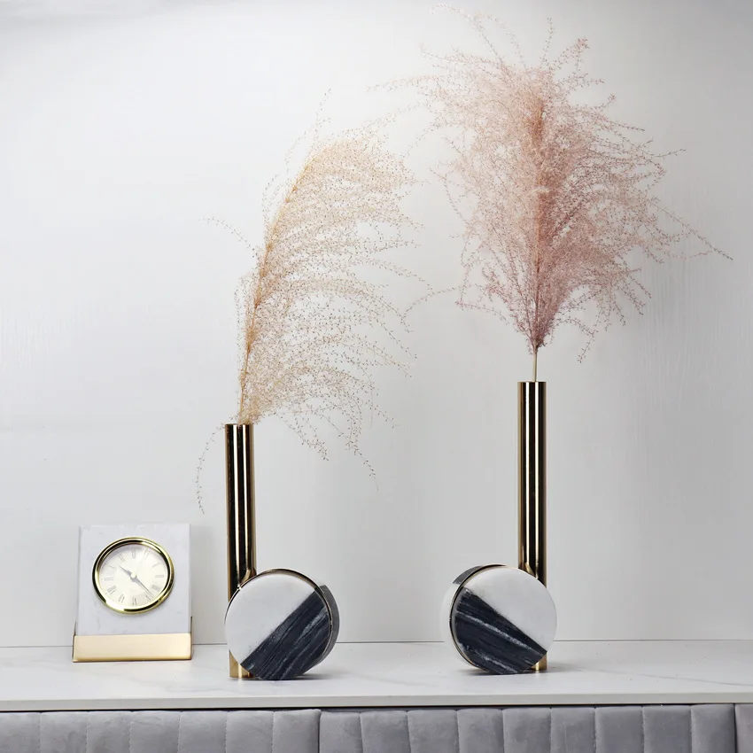 Ręcznie robiona naklejka Luksusowe wazony na kwiaty Dekoracja Nowoczesny wazon Marmur