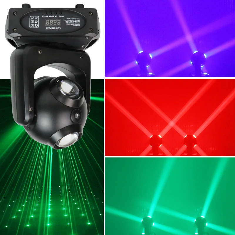 LED Moving Head Light RGBW Beam Lights DMX for Live Show DJ Disco Events Party Stage Lighting KTV Wedding Christmas Halloween