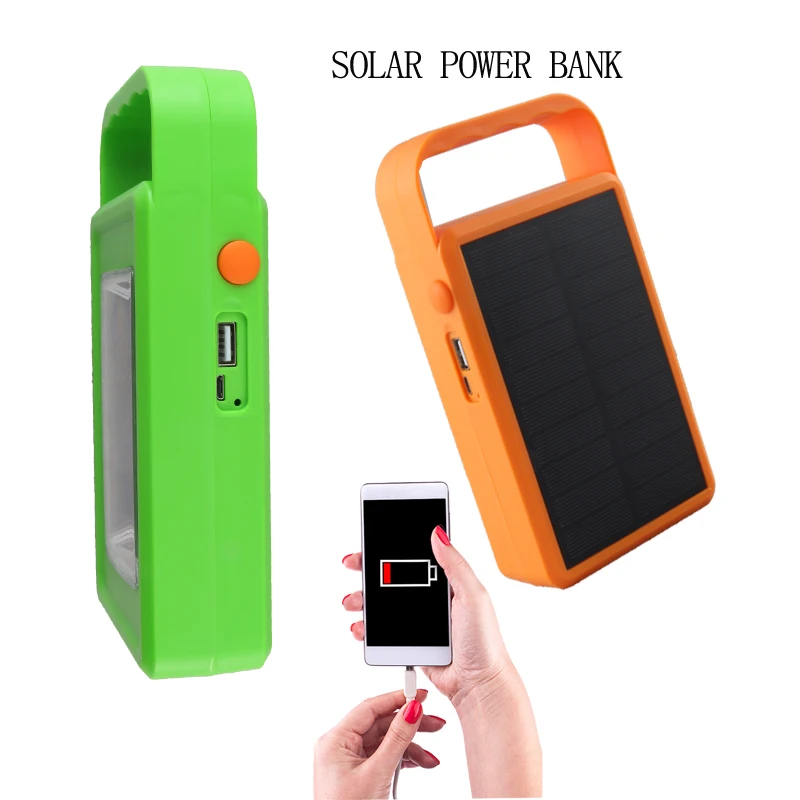 Waterproof Outdoor LED  portable Solar Camping Lantern light Rechargeable  for Emergency USB  mini  solar home system