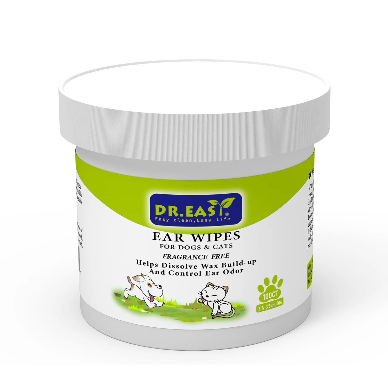 120pcs Organic Pet Cleaning Wet Wipes Dog cat Dental Teeth Cleaner No-Alcohol Free Sample Canister Wipes for Dogs and Cats