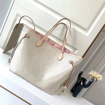 Top Quality Neverful Handbags For Women Shopping Bags Luxury Brand Never Shoulder Bag Canvas Leather Full Bag sub mother wallet