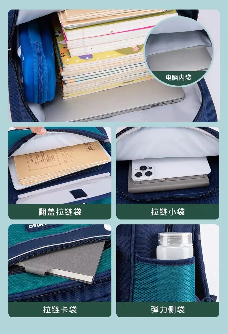 16 Inches School Backpacks Waterproof 900D School Bags for Boys Girls School Supplies Wholesale Mochilas Escolares for Students