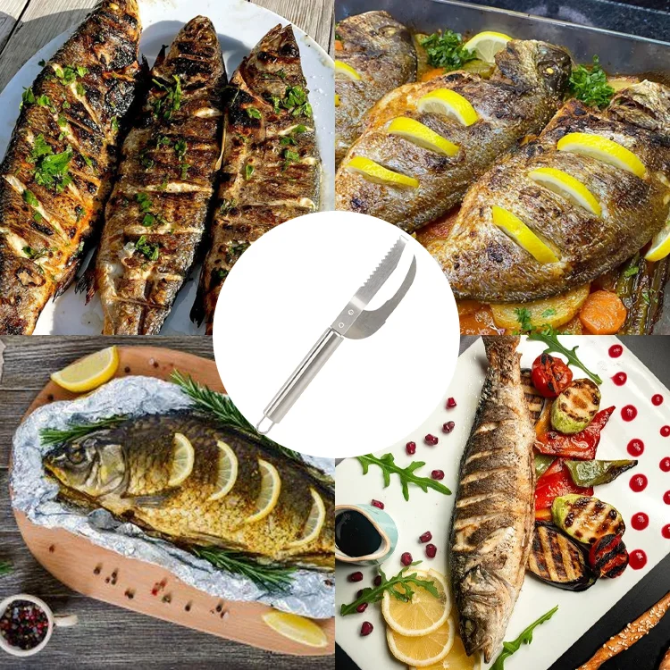 Sharp Multipurpose Fish Gutting Knife Seafood Fish Descaler Scale Scraper Cleaning Tool Stainless Steel Fish Scaler Remover