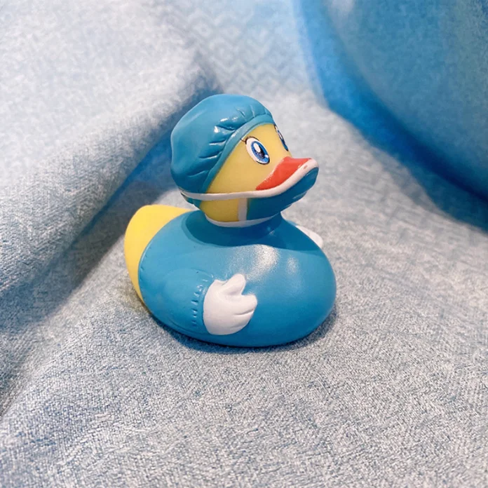 ECO Friendly Rubber Ducks Bulk Customized Nurse Rubber Duck for Baby Bath Time Soft Toys