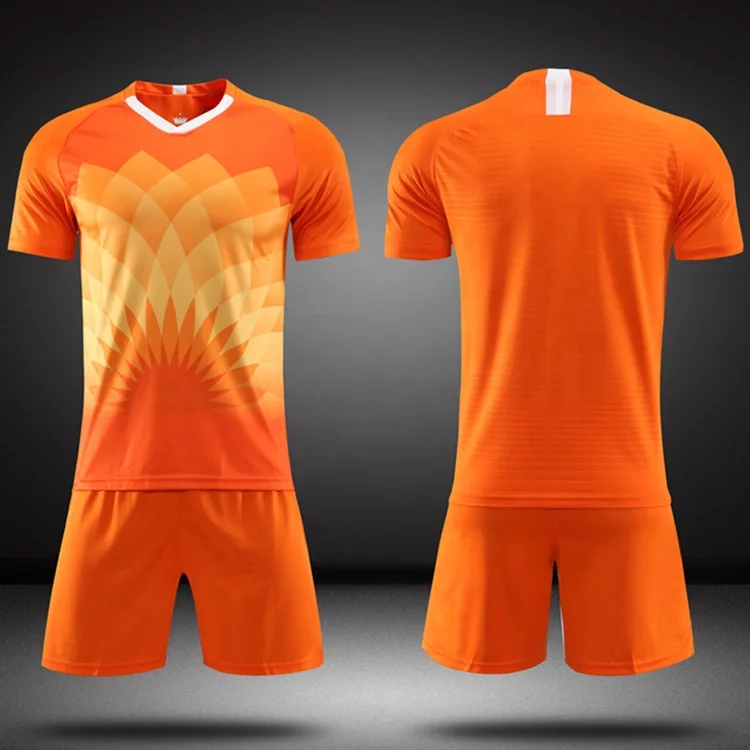 Wholesale Orange holand mens soccer jersey maillot de foot