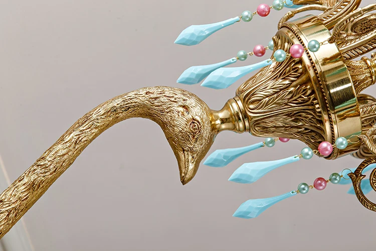 Светильник Напольный СВЕТОДИОДНЫЙ с изображением животных винтажный павлиний светильник стоящий замок или в стиле империи латунный абажур и удивительный дизайн роскошь