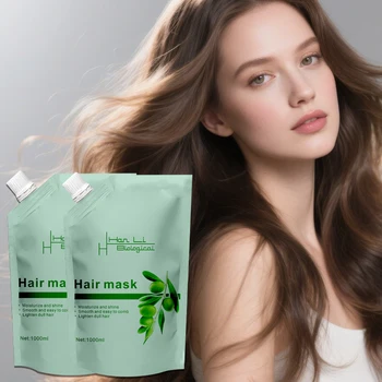 Manufacturer's 1000g Salon-Grade Keratin Organic Argan Oil Hair Mask Intensive Recovery Treatment Cream for Bleached