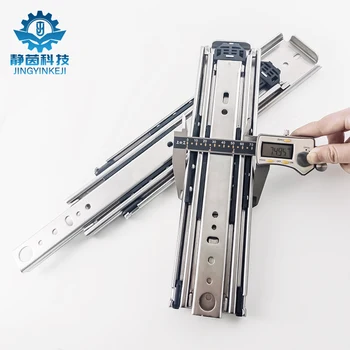 76 Wide Stainless Steel  Heavy-duty Three-section Slide Rail Drawer Slide Rail Chassis Industrial Heavy-duty Slide Rail 304.8mm