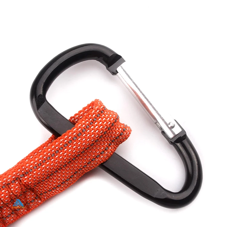 Carabiner Lanyard Retractable Safety Rope Telescopic Elastic