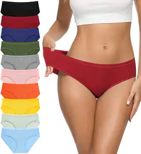 Wholesale Plus Size Cotton Ladies Underwear Panty Women Boxers Underpants Comfort Soft Low Waist Panties