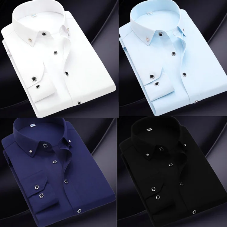 Produttore di camicie da uomo Camicie da lavoro all'ingrosso su misura per uomo Camicia elegante bianca personalizzata a maniche lunghe881_voghion.com