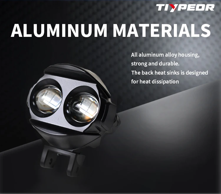 TIYPEOR Motorcycle Spotlight Headlight Waterbird Light Auxiliary Fog Light Super Bright LED Lights for ADV ATV UTV Off-Road supplier