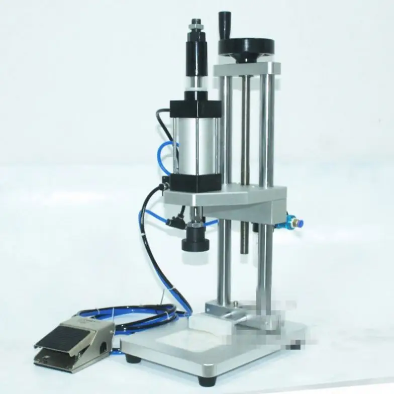 TEBAK Pneumatic Ring Press Machine, Cosmetic and Food Bottle Cap Sealing Machine