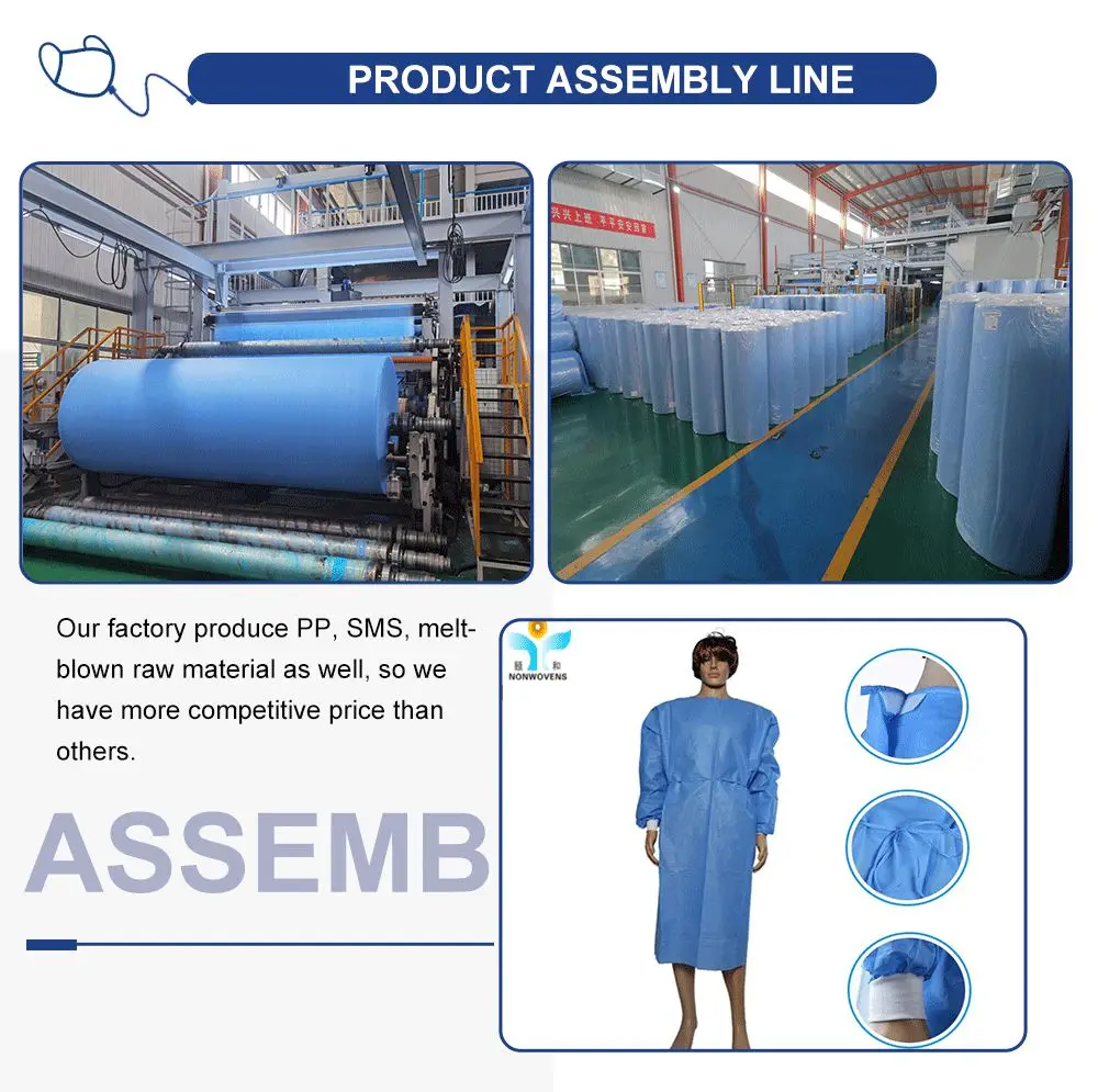 Sms Smms Medical Blue M M Non Woven Fabric High Quality Hospital