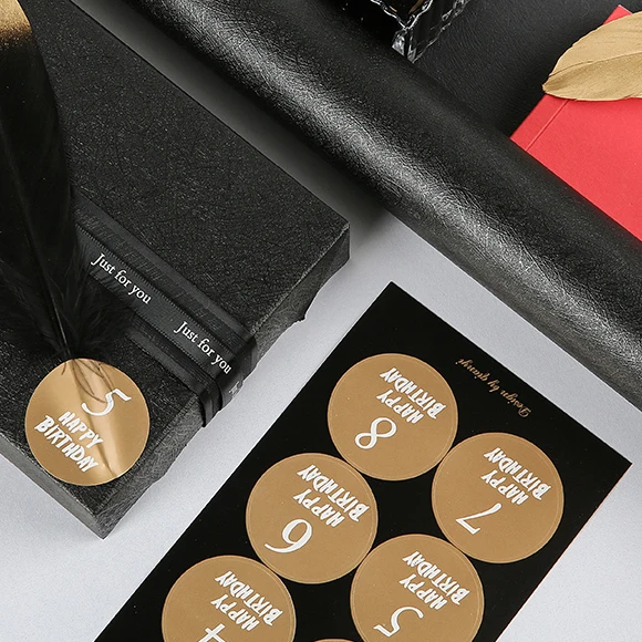 Лидер продаж индивидуальный дизайн/Роскошный логотип Золотая фольга самоклеящаяся виниловая бумага печатная наклейка для