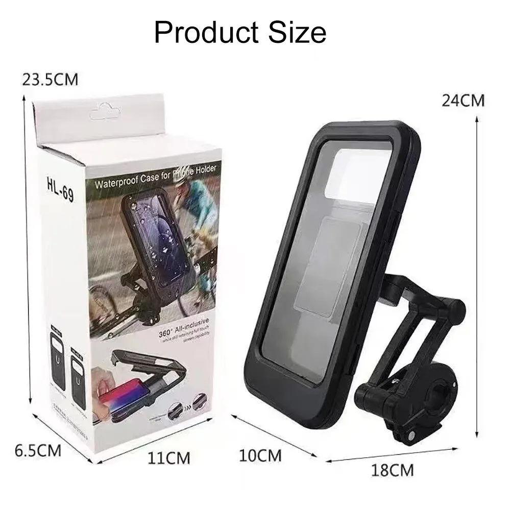 360 Degree Motorcycle Bike Bicycle Phone Holder Stand Mount Waterproof Folding Adjustable Outdoor Mobile Phone Holder Stand