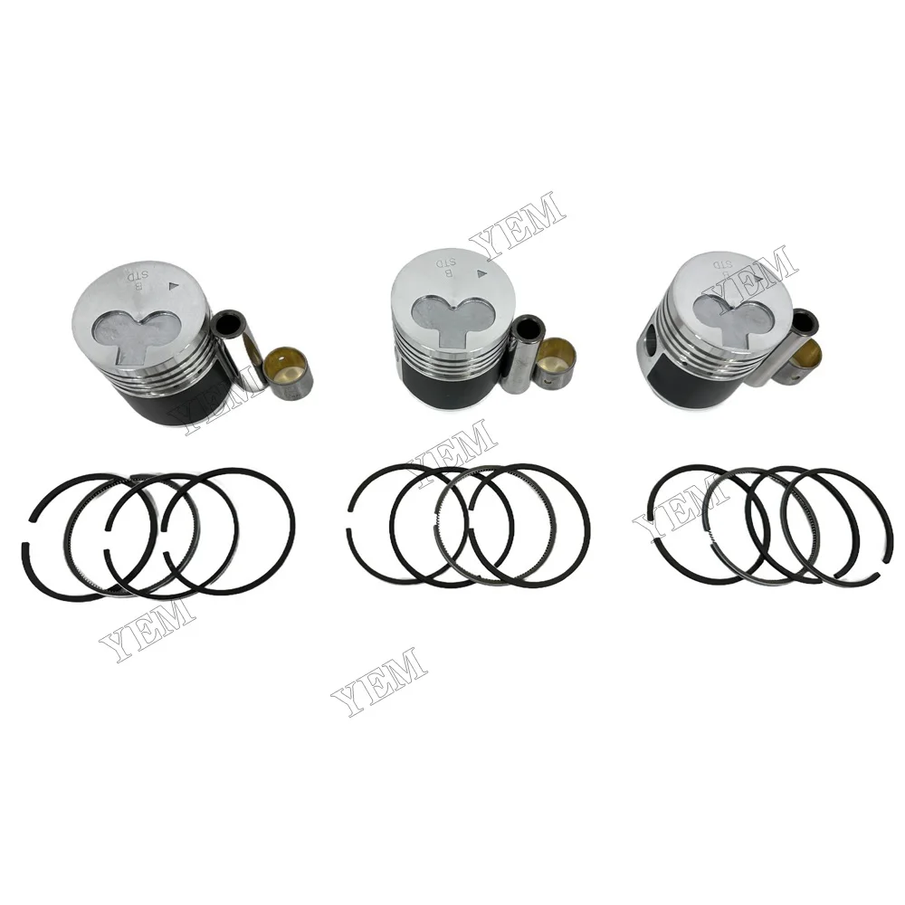 Piston Kit Fit for Mitsubishi K3B Machinery Engine Parts 6