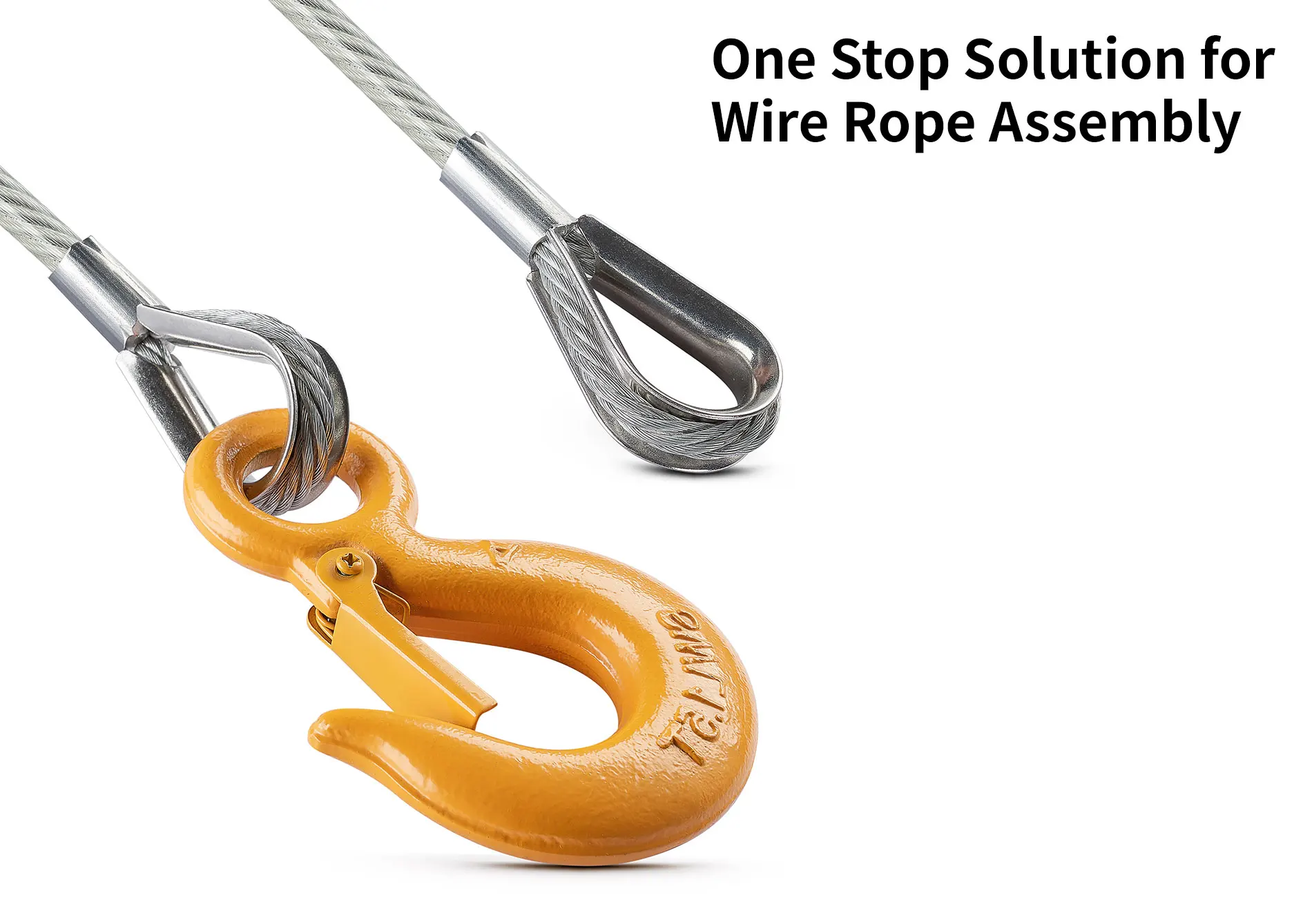 Safety Steel Wire Rope Sling Cable With Swaged End Terminals Eyelet Cable Assembly Buy