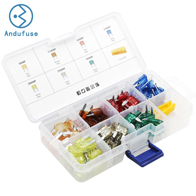 Blade Fuse Mini Medium Car Blade Fuse Assortment Kit For Auto - Foto 10