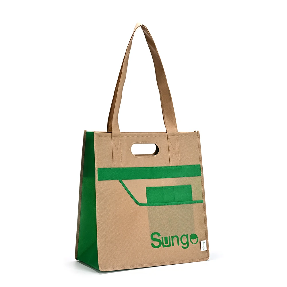 Wholesale Hot Selling High Quality Custom Printed Portable Large Tote Bags Thermal Waterproof Non-Woven Shopping Bags supplier