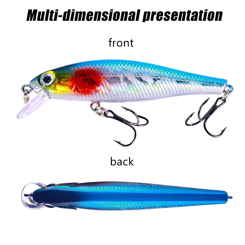 Leurre Minnow Hengjia 9.5cm - Poisson Nageur Suspendu Pour Truite, Perche Et Mer - Hameçon 6/0