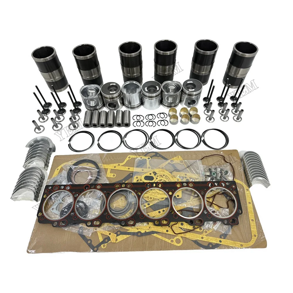 Rebuild Overhaul Repair Kit With Valves Engine Bearings Liner Piston Rings Full Gasket Kit Fit for 6CT Engine Parts