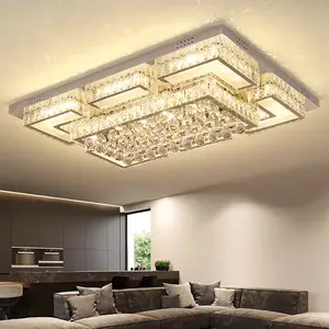 Zeal Lighting Living Room Led Ceiling Crystal Ball Luxury Lamp with Remote Controller for House Study Bedroom