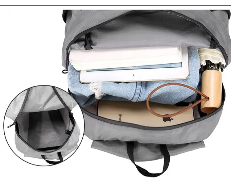 Custom Portable Travel Leisure Outdoor Riding Trekking Bags Running Waterproof  Folding Ultralight Skin Expandable Backpack