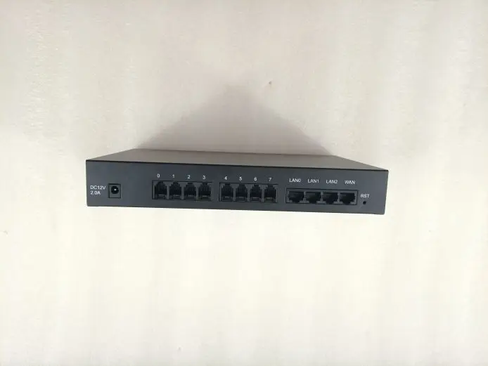 PBX FXS Voip Gateway for Call Center Solution 8 Ports Key Unit Rack Weight Origin Type GUA Dimension Word Place Model Height IP