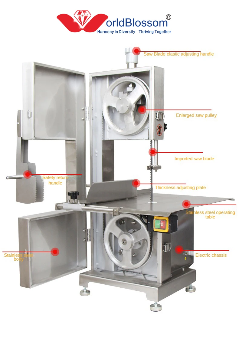 Commercial Frozen Fish Cutting Machine Bone Meat Saw Machine Bone Saw