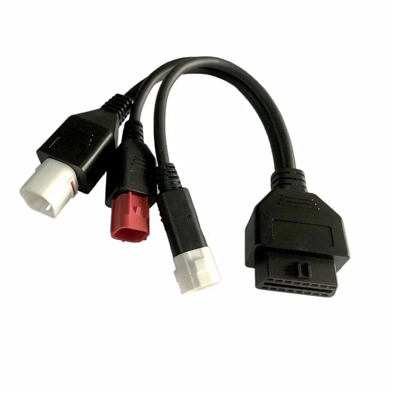 3 in 1 OBD Diagnostic Cable CANBUS 4PIN and 3PIN for Kline Euro5 OBD2 6PIN Electronic Plug Adaptor with Rubber Insulation