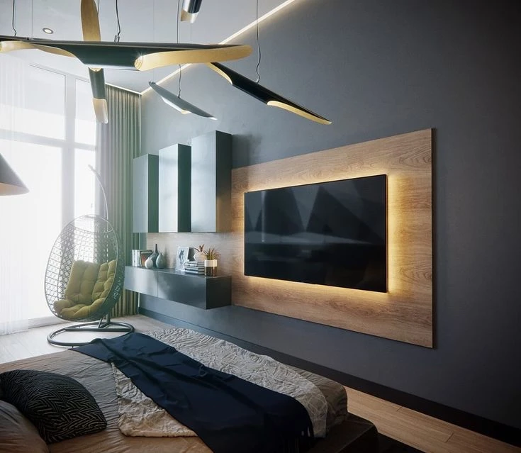 2020 New Design Modern Simple Wood TV Stand Cabinet