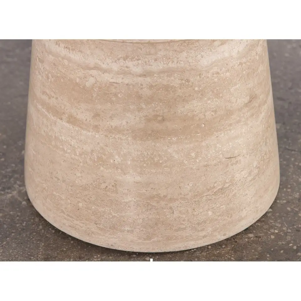 Натуральный камень на заказ домашний декор для гостиной круглый стол в скандинавском стиле из травертина
