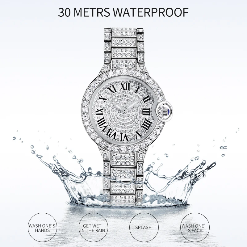 Elegant Women's Luxury Quartz Watch with Crystals