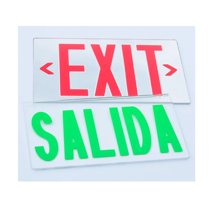 Custom Security Display Boards Fire Safety Emergency Acrylic Exit Sign