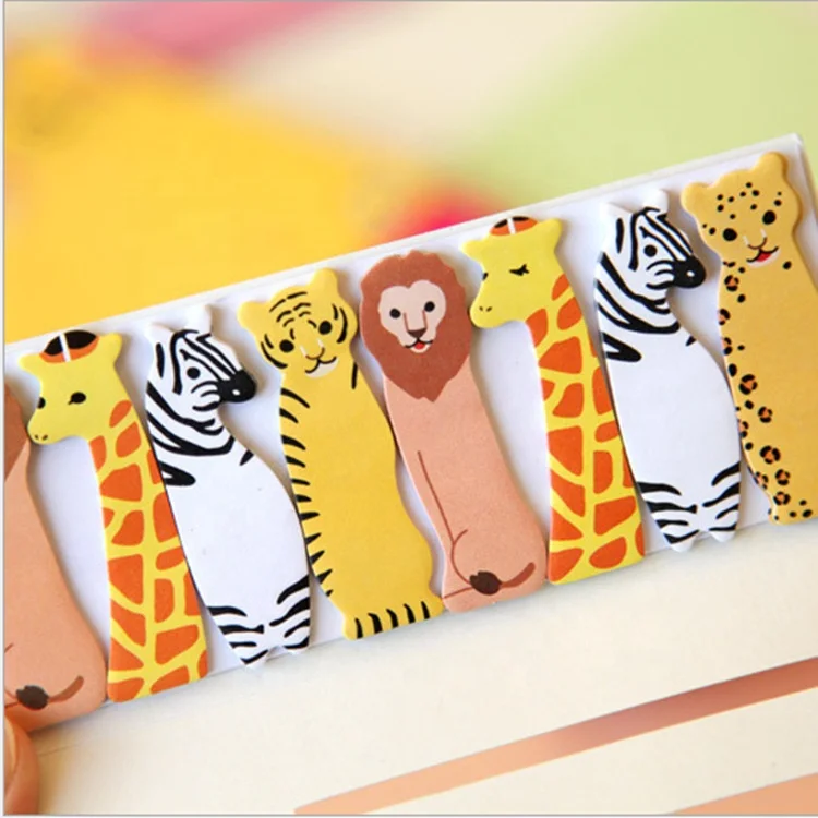 Customized Kawaii Cartoon page index tabs creative die cut Sticky notes in different shapes
