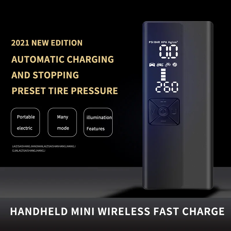 PCMOS Tire Inflators Lightweight Electric Fast Pumping Portable Wireless Smart Air Pump With 4000mAh - view 6