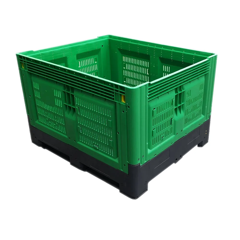 SGS Plastic Collapsible Bulk Containers Heavy Duty Pallet Box Mega Bins