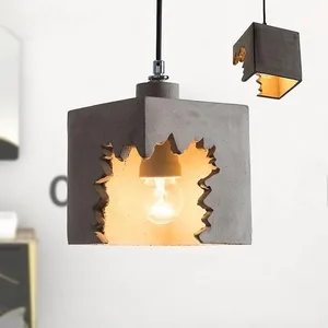 JACKSUN Nordic Unique Concrete Pendant Lamp Pendant Lamp Modern Bedroom Bedside Dining Bar Counter Creative Industrial Style