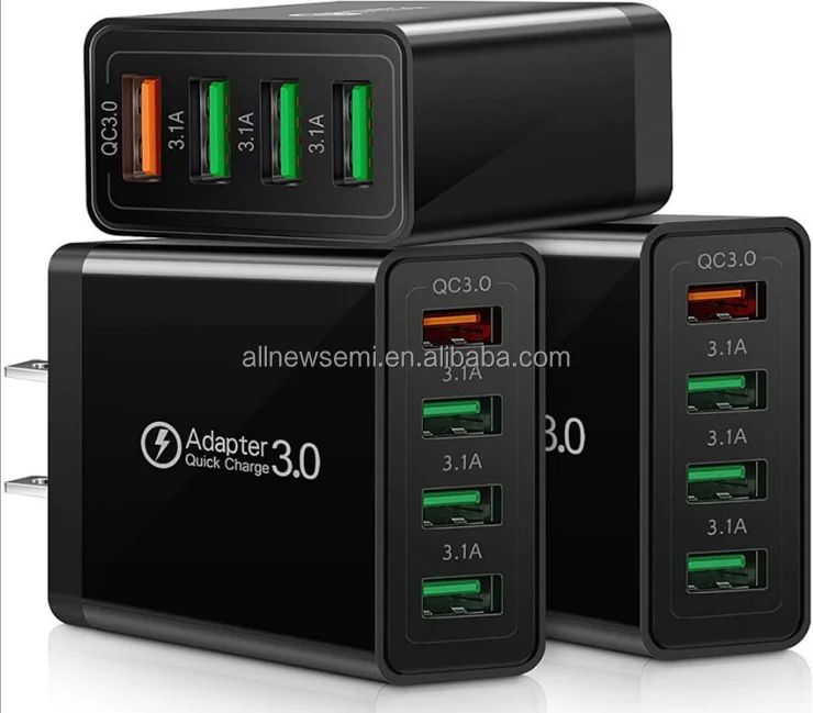 Four port 33W fast charging charger QC 3.0 fast charging